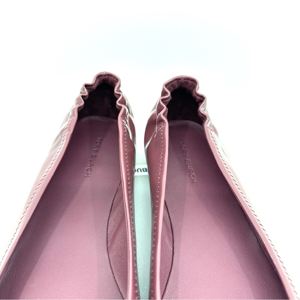 NWOB with dust bag TORY BURCH Minnie Travel Ballet Flats Patent Leather Size 7.5 - Picture 8 of 12